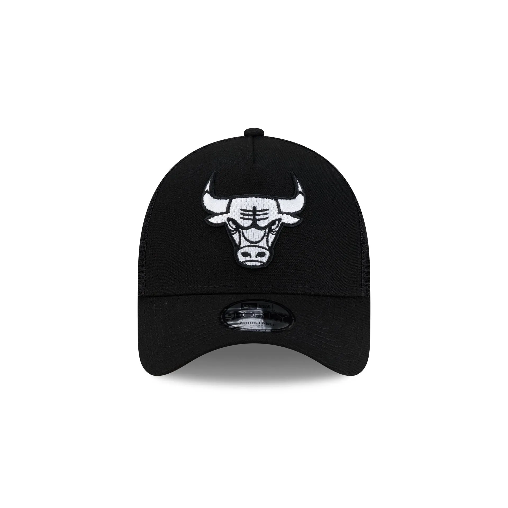 Chicago Bulls Side Script Black 9FORTY A-Frame Trucker Hat sold by New Era product image thumbnail 2