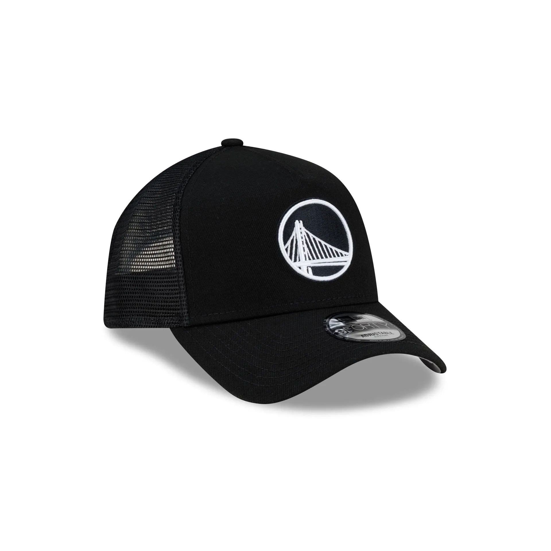 Golden State Warriors Side Script Black 9FORTY A-Frame Trucker Hat sold by New Era product image thumbnail 3