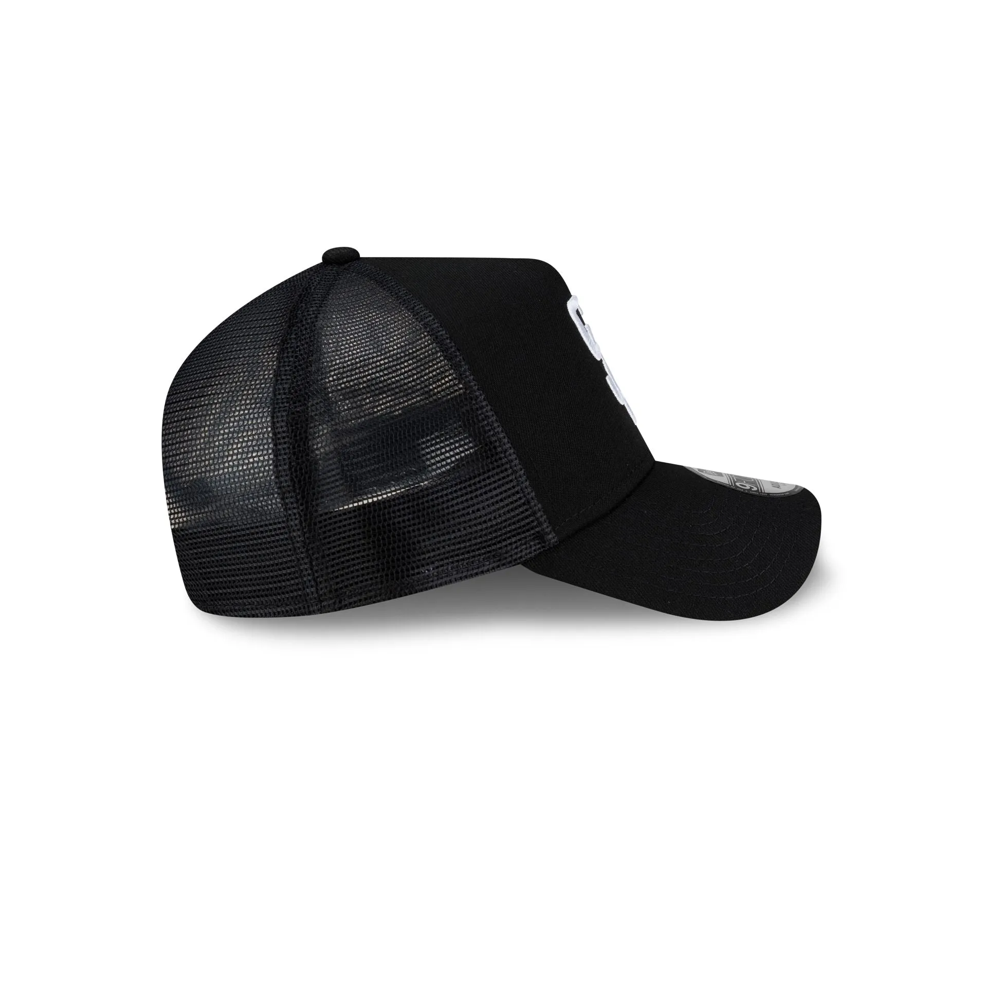 San Diego Padres Side Script Black 9FORTY A-Frame Trucker Hat sold by New Era product image thumbnail 5