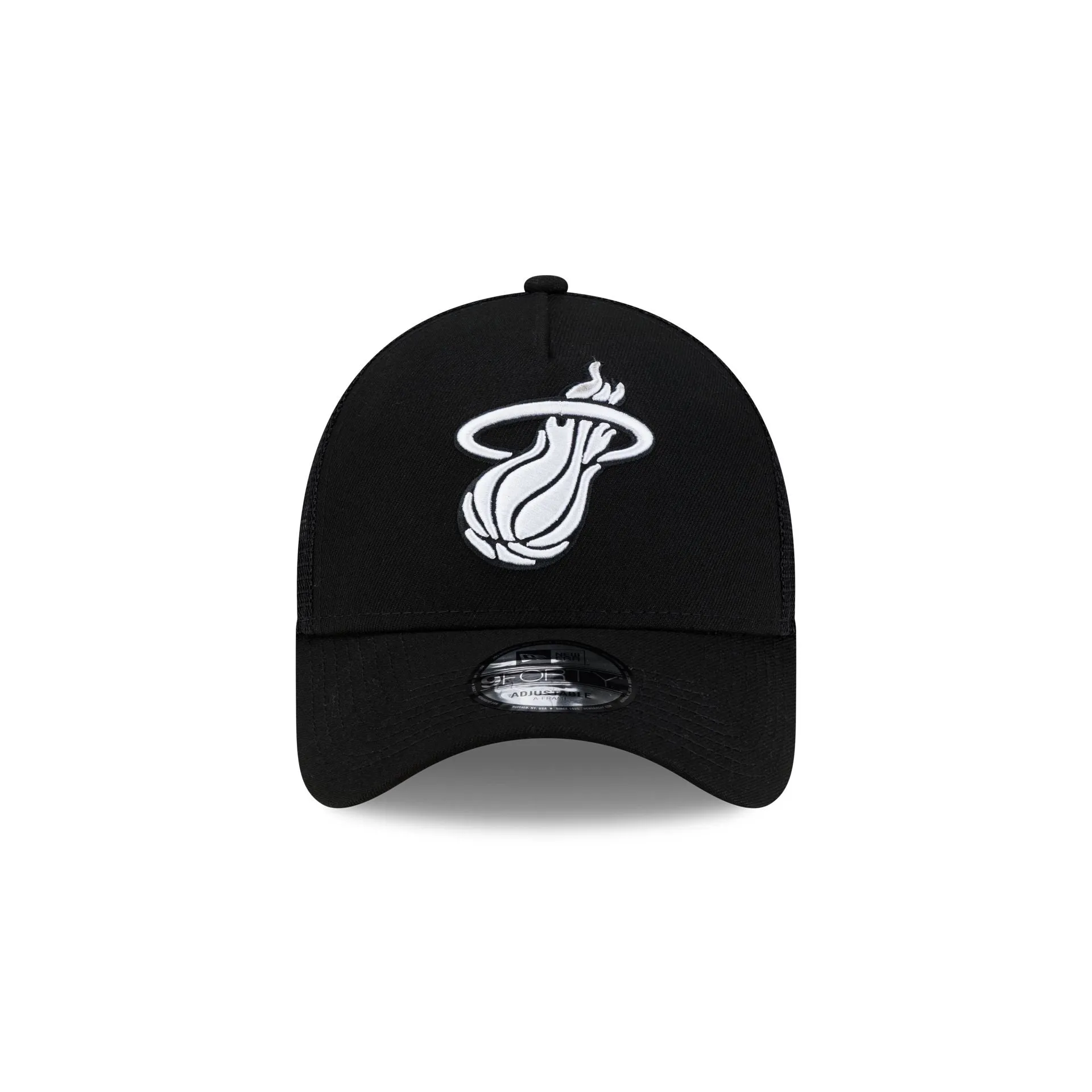Miami Heat Side Script Black 9FORTY A-Frame Trucker Hat sold by New Era product image thumbnail 2