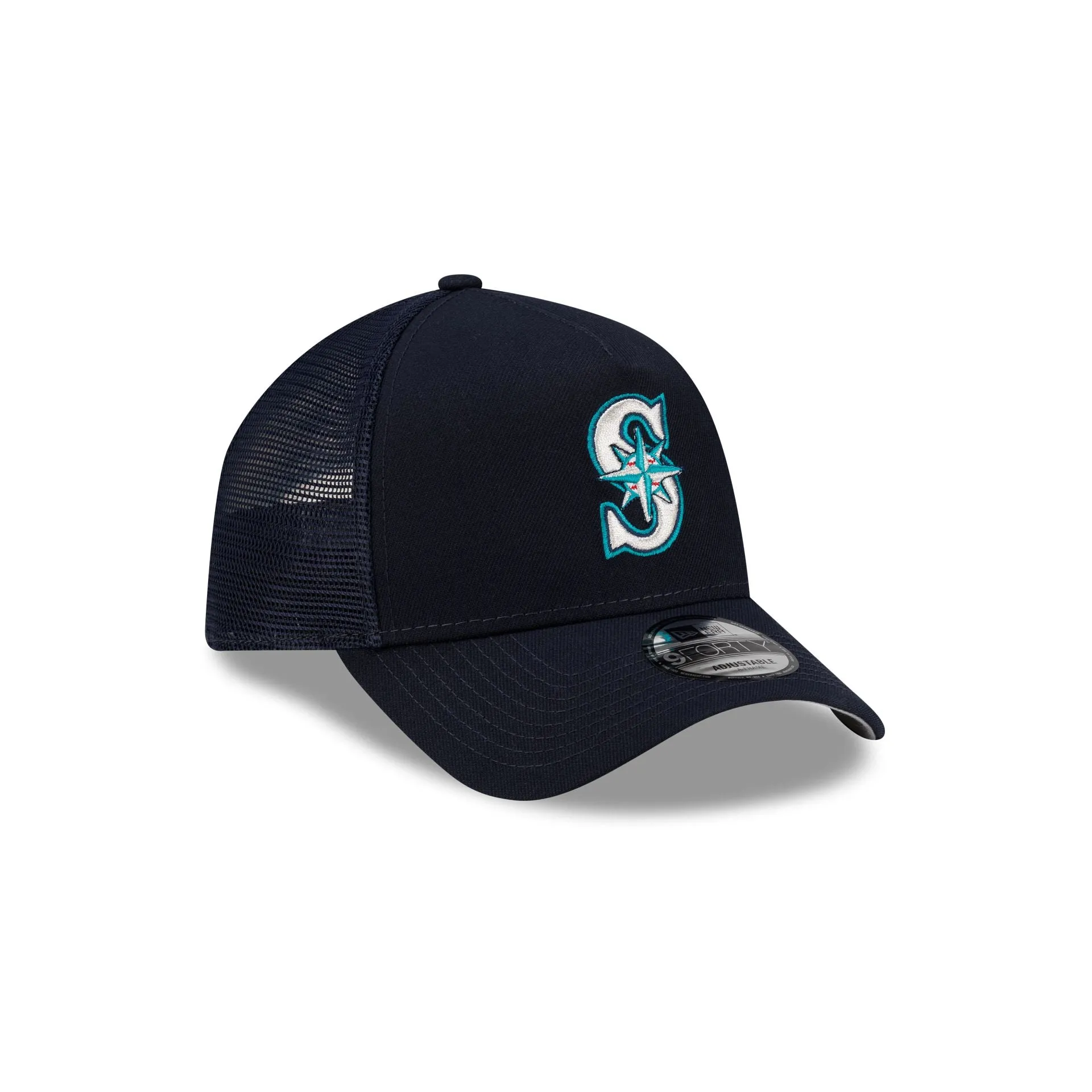 Seattle Mariners Side Script 9FORTY A-Frame Trucker Hat sold by New Era product image thumbnail 3