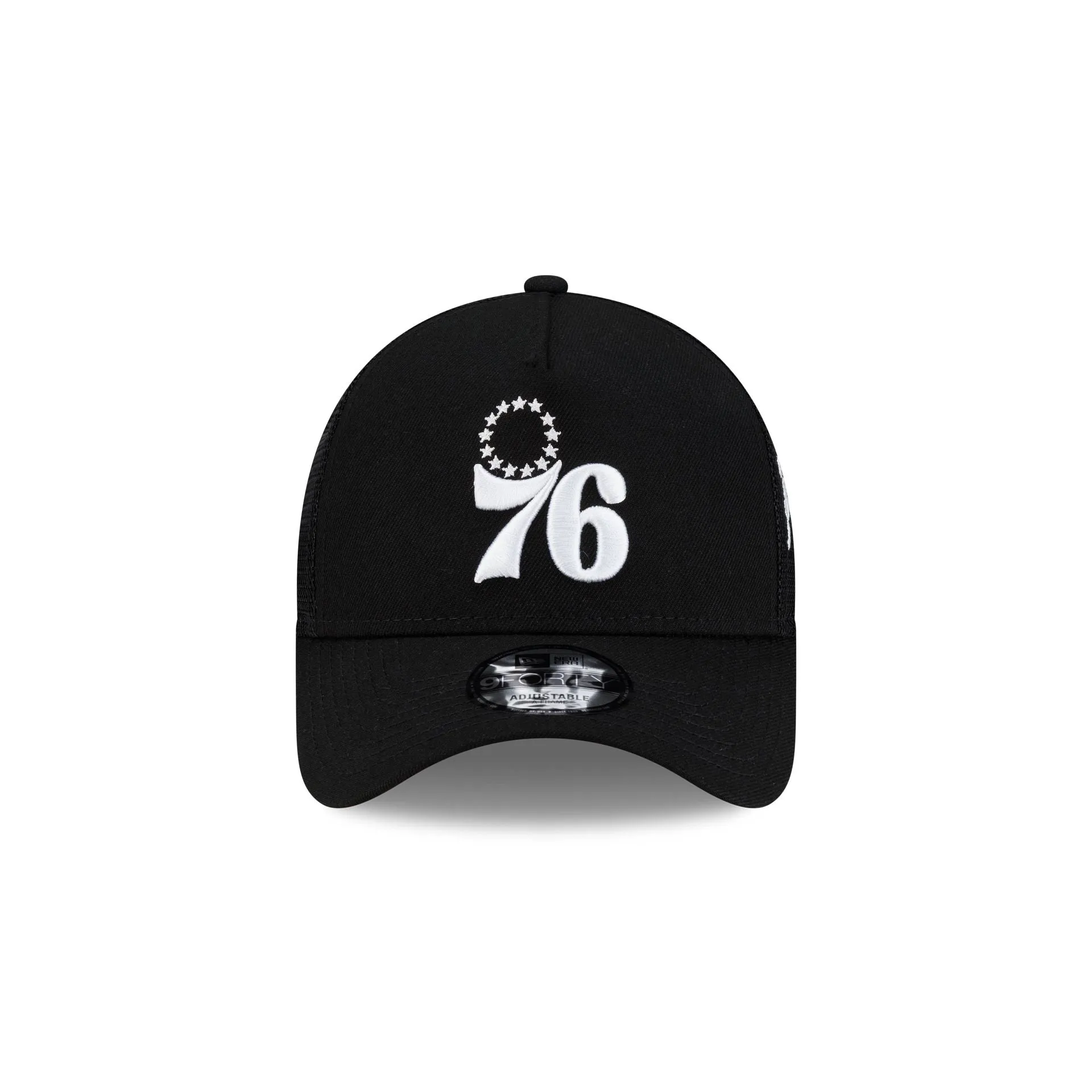 Philadelphia 76ers Side Script Black 9FORTY A-Frame Trucker Hat sold by New Era product image thumbnail 2