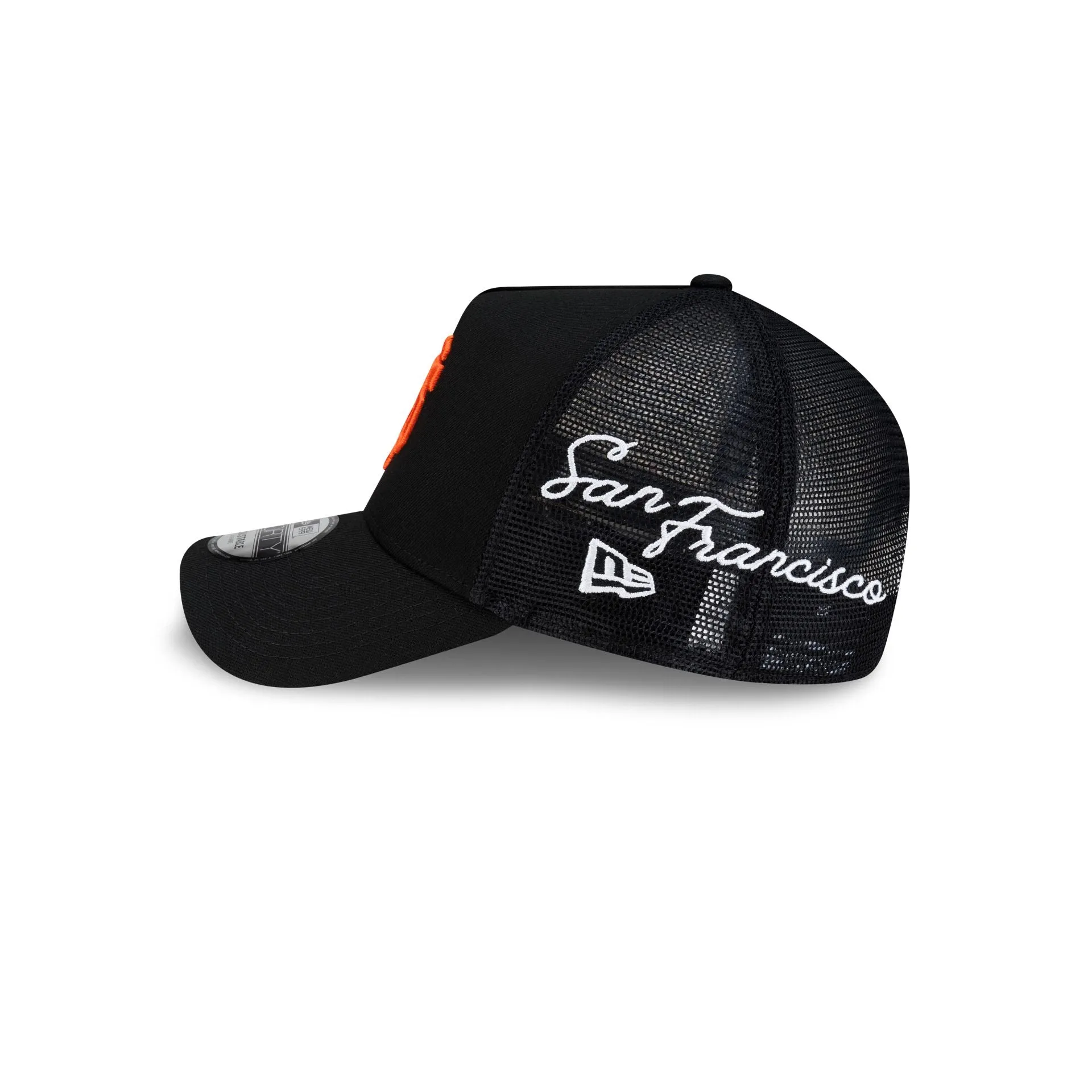 San Francisco Giants Side Script 9FORTY A-Frame Trucker Hat sold by New Era product image thumbnail 4