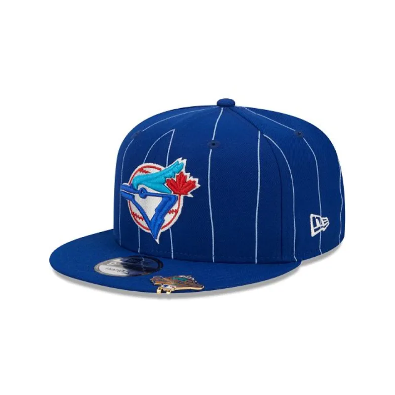 Toronto Blue Jays Pinstripe Visor Clip 9FIFTY Snapback Hat sold by New Era