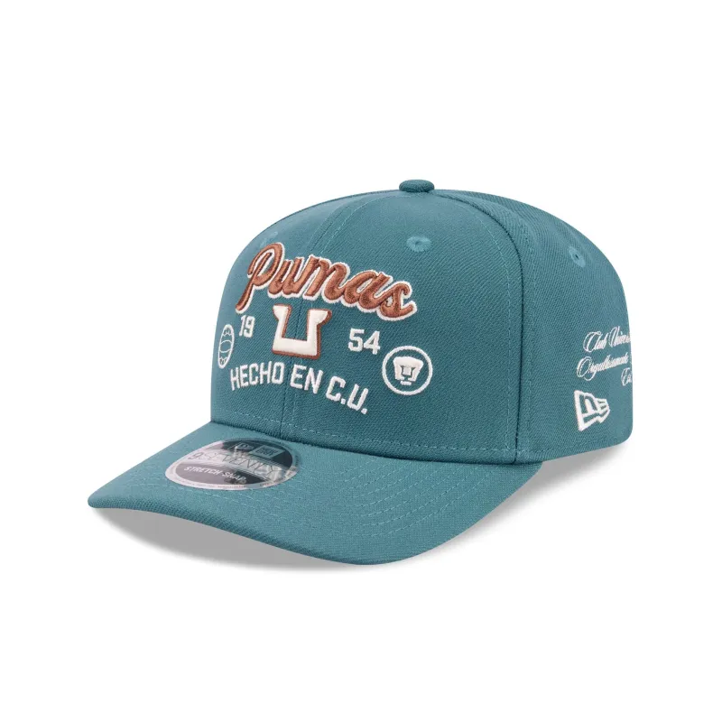 Pumas Scripts Green 9SEVENTY Stretch-Snap Hat made by New Era