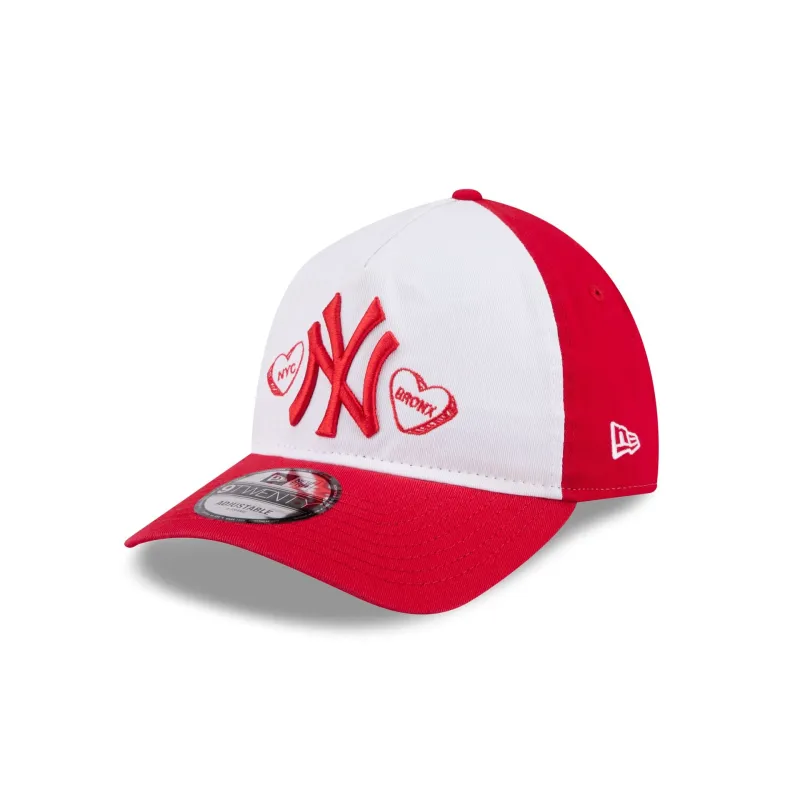 New York Yankees Heart 9TWENTY A-Frame Adjustable Hat made by New Era