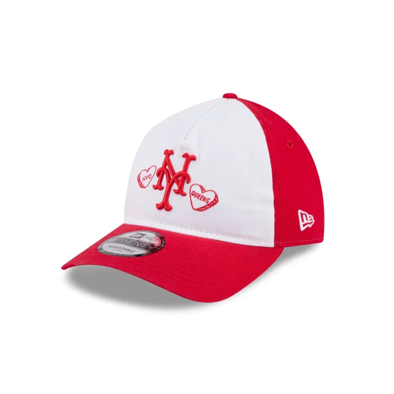 New York Mets Heart 9TWENTY A-Frame Adjustable Hat made by New Era