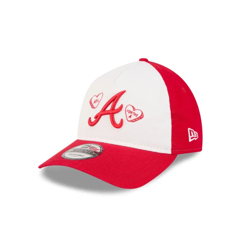 Atlanta Braves Heart 9TWENTY A-Frame Adjustable Hat made by New Era