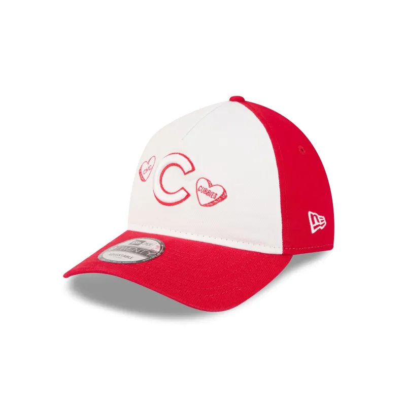 Chicago Cubs Heart 9TWENTY A-Frame Adjustable Hat made by New Era