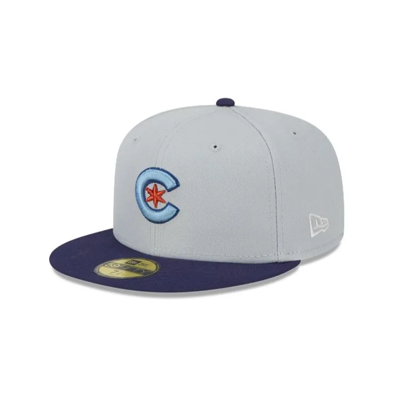 Chicago Cubs Metallic City 59FIFTY Fitted Hat sold by New Era