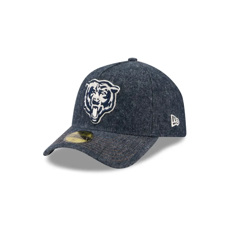 Chicago Bears Denim 59FORTY A-Frame Fitted Hat made by New Era