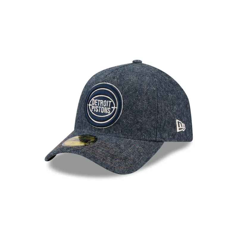 Detroit Pistons Denim 59FORTY A-Frame Fitted Hat made by New Era