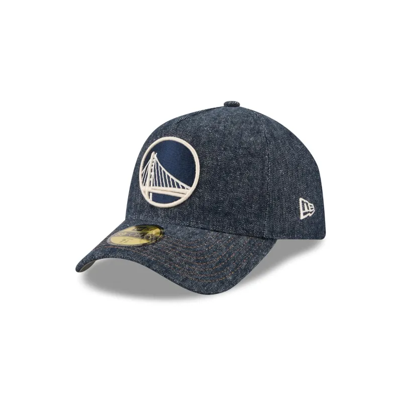 Golden State Warriors Denim 59FORTY A-Frame Fitted Hat made by New Era