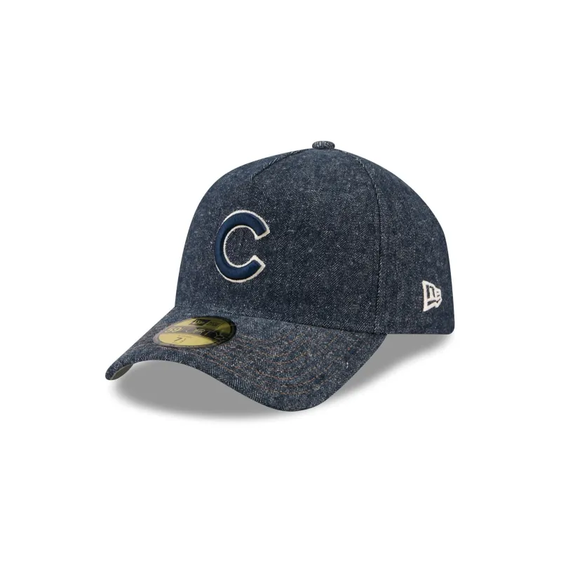 Chicago Cubs Denim 59FORTY A-Frame Fitted Hat made by New Era