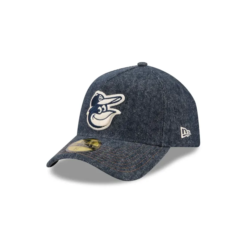 Baltimore Orioles Denim 59FORTY A-Frame Fitted Hat made by New Era