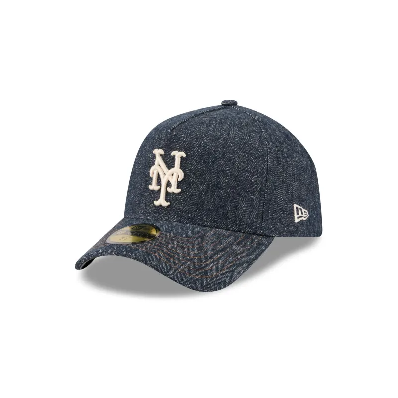 New York Mets Denim 59FORTY A-Frame Fitted Hat made by New Era