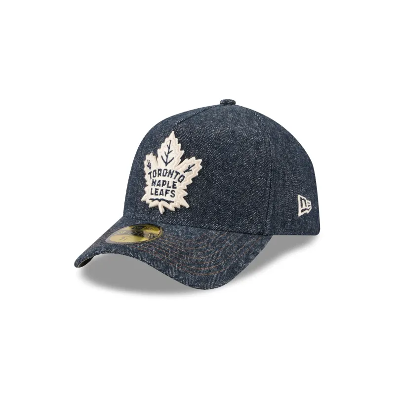 Toronto Maple Leafs Denim 59FORTY A-Frame Fitted Hat made by New Era
