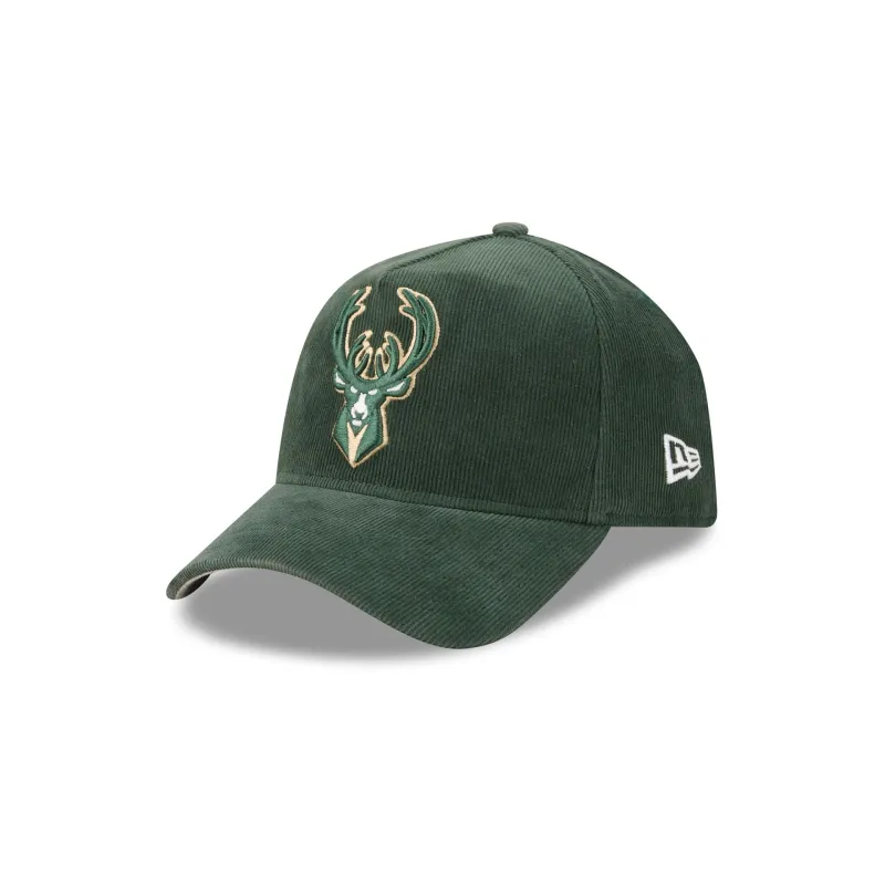 Milwaukee Bucks Corduroy Wale 59FORTY A-Frame Fitted Hat made by New Era
