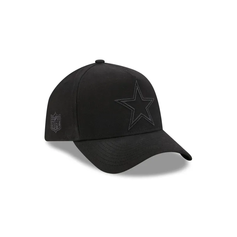 Dallas Cowboys Waxed Canvas Black 59FORTY A-Frame Fitted Hat made by New Era