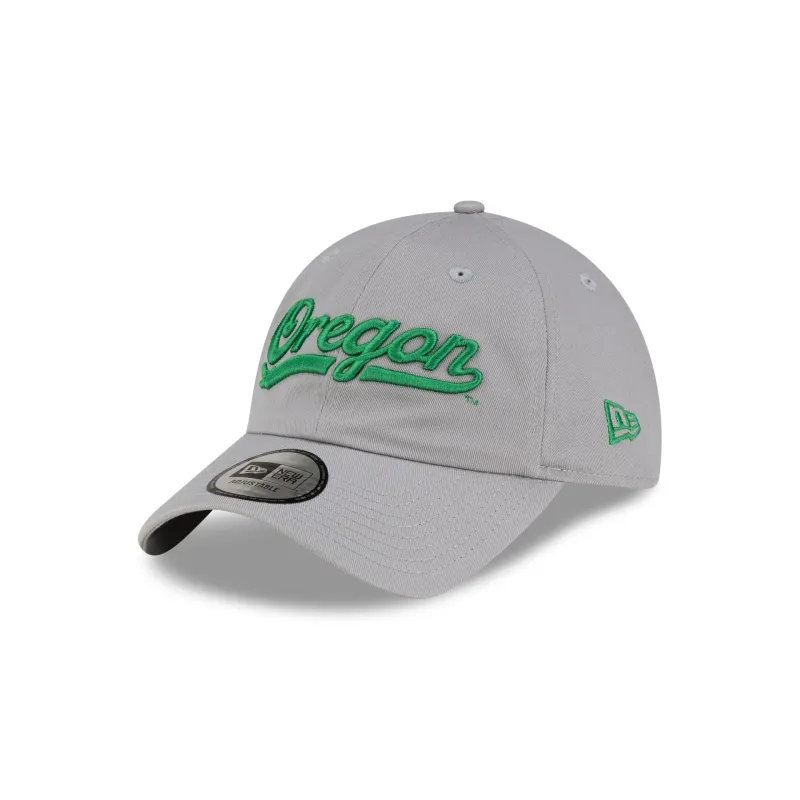 Oregon Ducks Script Gray Casual Classic Adjustable Hat made by New Era