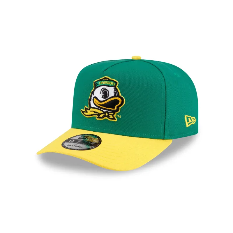 Oregon Ducks Two Tone 9FIFTY A-Frame Snapback Hat made by New Era