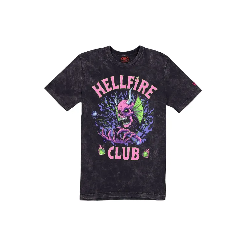 Stranger Things Hellfire Club Washed Graphic T-Shirt made by New Era