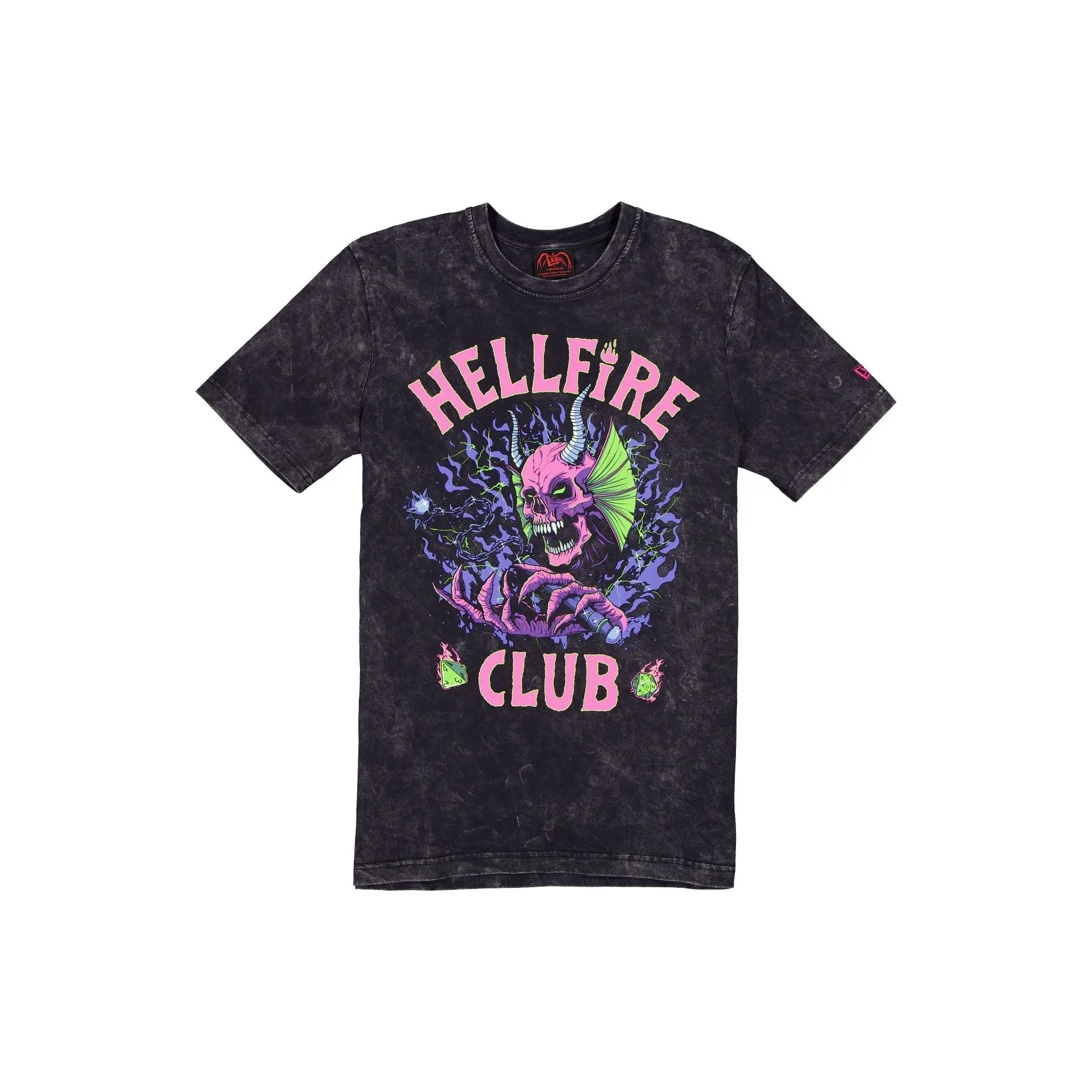 Stranger Things Hellfire Club Washed Graphic T-Shirt sold by New Era