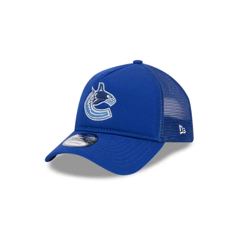 Vancouver Canucks 9FORTY A-Frame Trucker Hat made by New Era