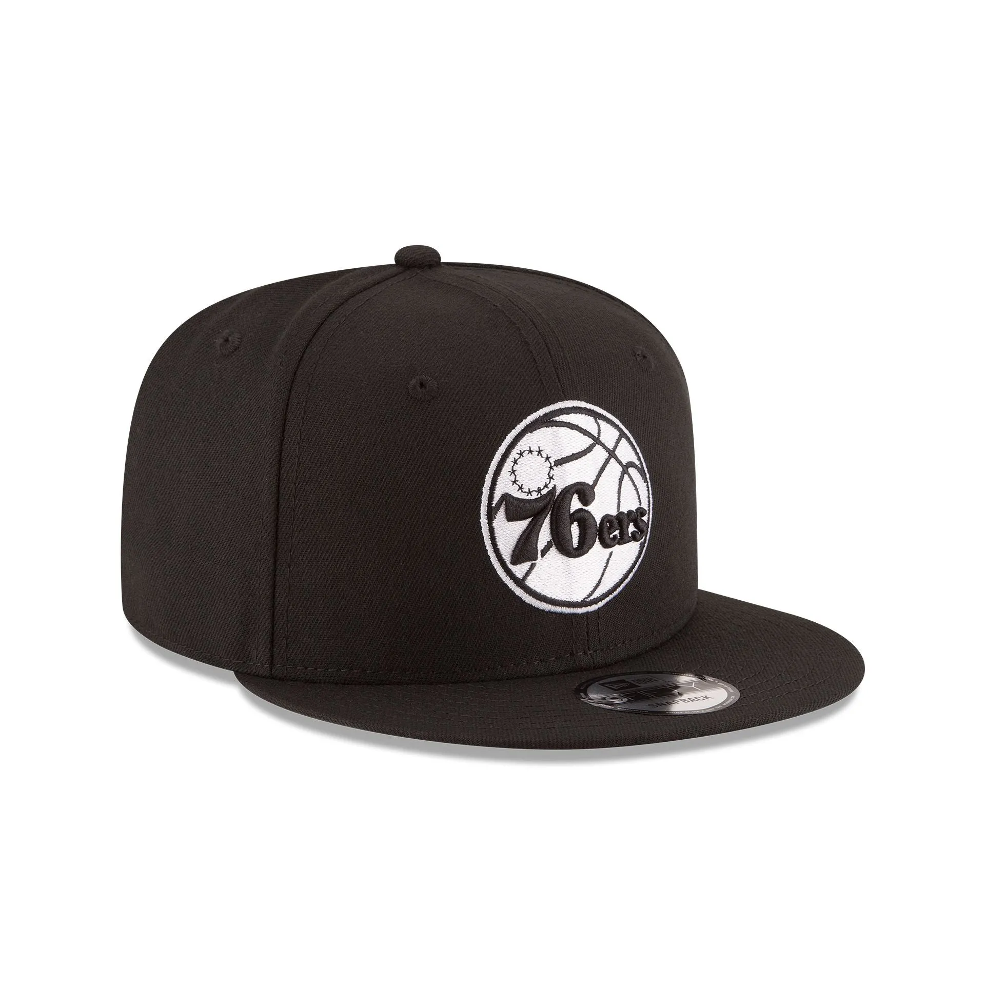 Philadelphia 76ers Basic Black 9FIFTY Snapback Hat sold by New Era product image thumbnail 3