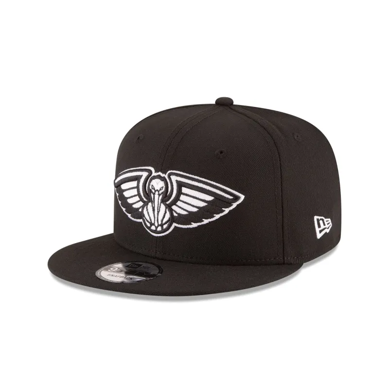 New Orleans Pelicans Basic Black 9FIFTY Snapback Hat made by New Era
