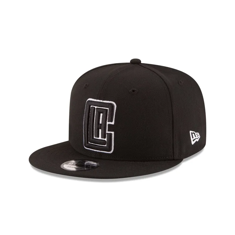 Los Angeles Clippers Basic Black 9FIFTY Snapback Hat made by New Era