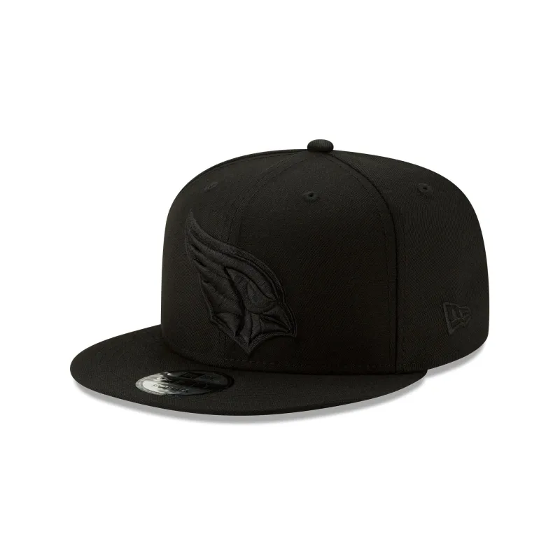 Arizona Cardinals Black on Black 9FIFTY Snapback Hat made by New Era