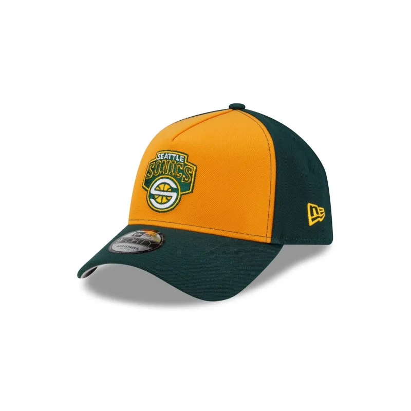 Seattle SuperSonics Hardwood Classics 2000s 9FORTY A-Frame Snapback Hat made by New Era