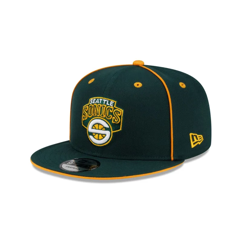 Seattle SuperSonics Hardwood Classics 2000s Flip 9FIFTY Snapback Hat made by New Era