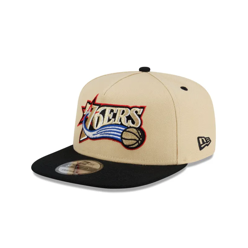 Portland Trail Blazers Hardwood Classics 2000s Gold 9FIFTY A-Frame Snapback Hat made by New Era