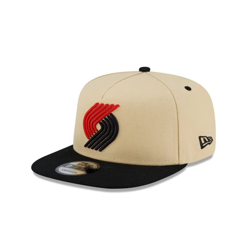 Philadelphia 76ers Hardwood Classics 2000s Gold 9FIFTY A-Frame Snapback Hat made by New Era