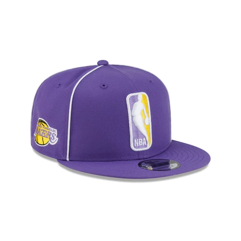 Los Angeles Lakers Hardwood Classics 2000s Piping 9FIFTY Snapback Hat made by New Era
