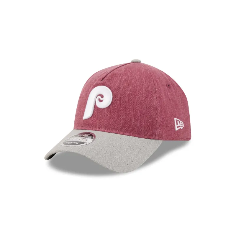 Philadelphia Phillies Herringbone Team Colors 9FORTY A-Frame Adjustable Hat made by New Era
