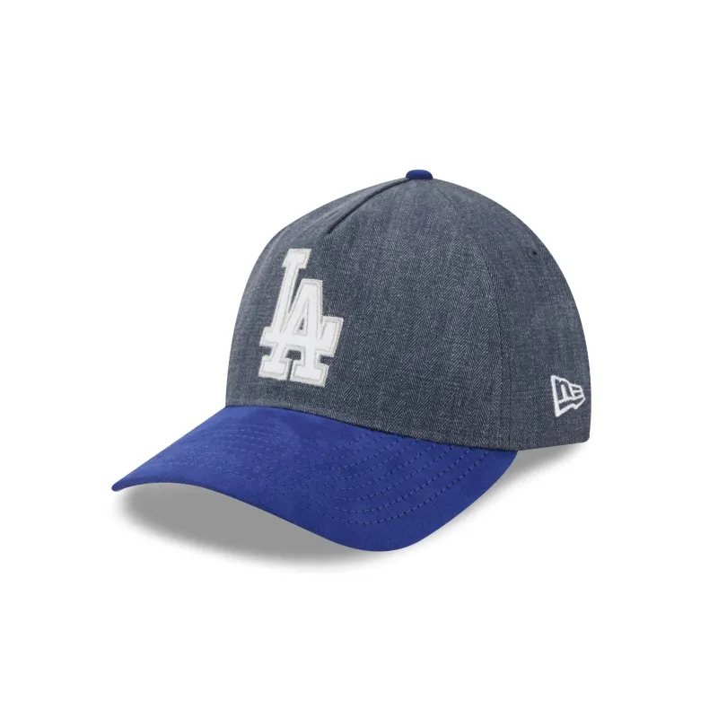 Los Angeles Dodgers Herringbone Team Colors 9TWENTY A-Frame Adjustable Hat made by New Era