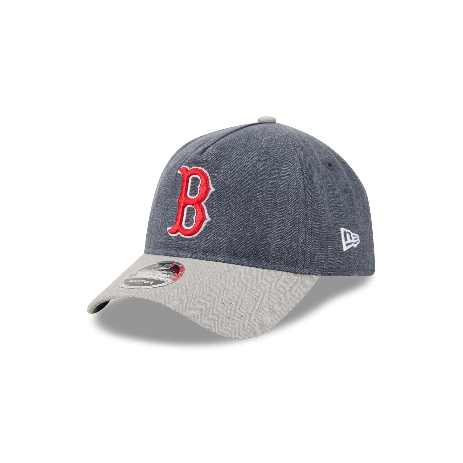 Boston Red Sox Herringbone Team Colors 9FORTY A-Frame Adjustable Hat sold by New Era