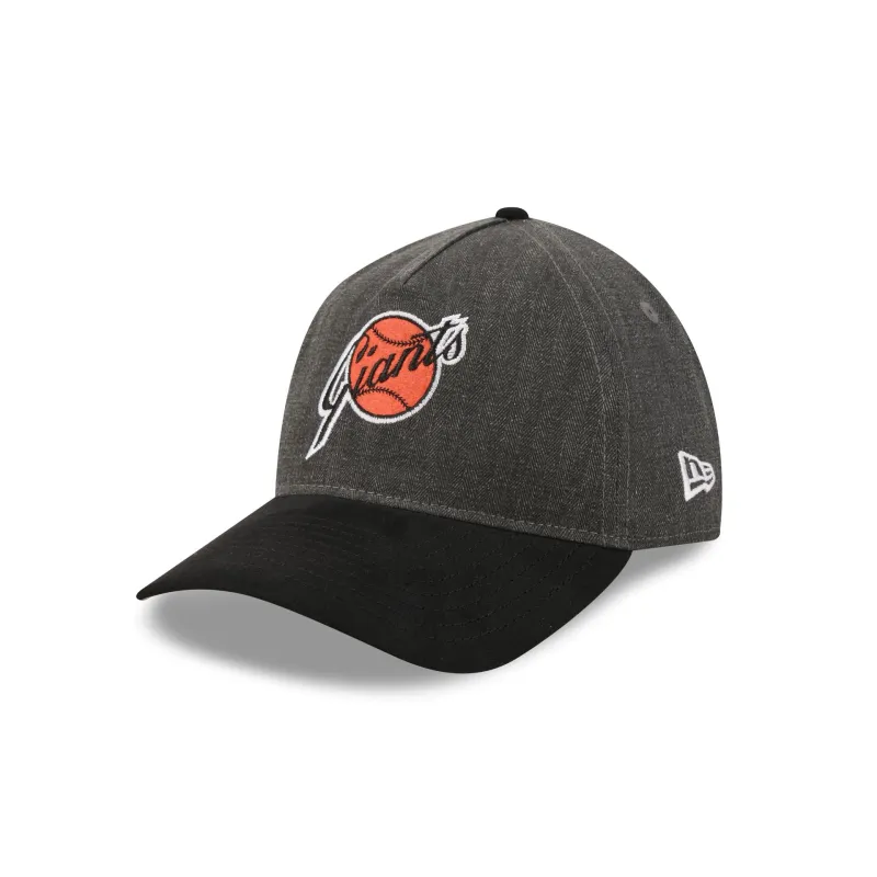 San Francisco Giants Herringbone Team Colors 9TWENTY A-Frame Adjustable Hat made by New Era
