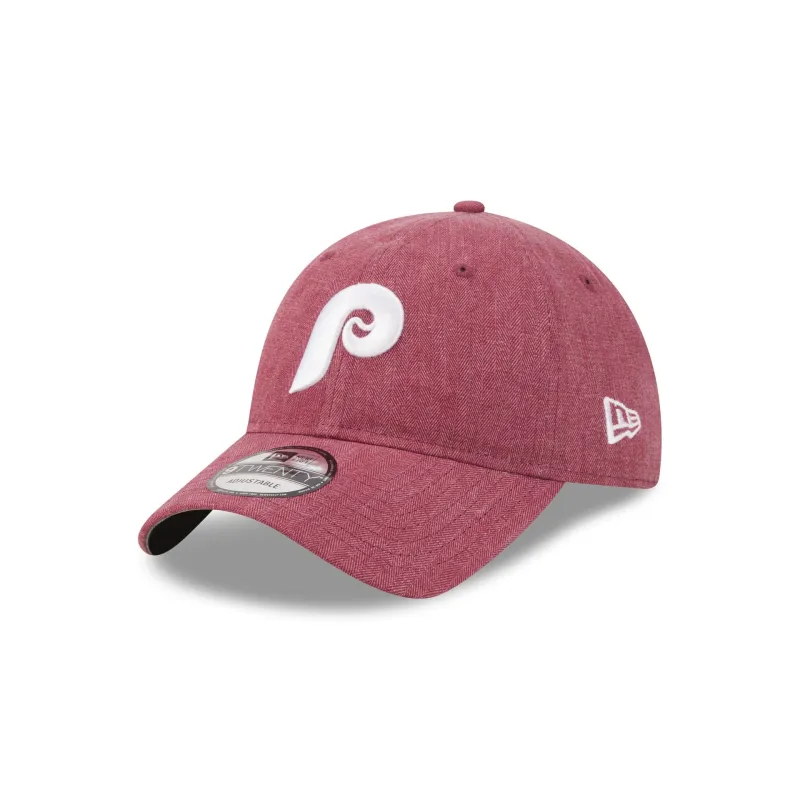 Philadelphia Phillies Herringbone Team Colors 9TWENTY Adjustable Hat made by New Era