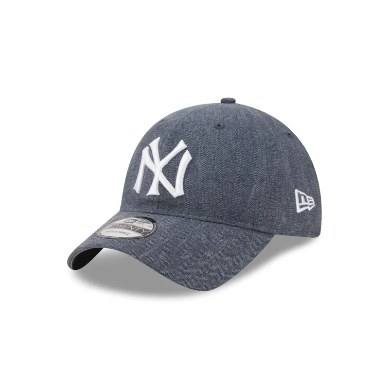 New York Yankees Herringbone Team Colors 9TWENTY Adjustable Hat made by New Era