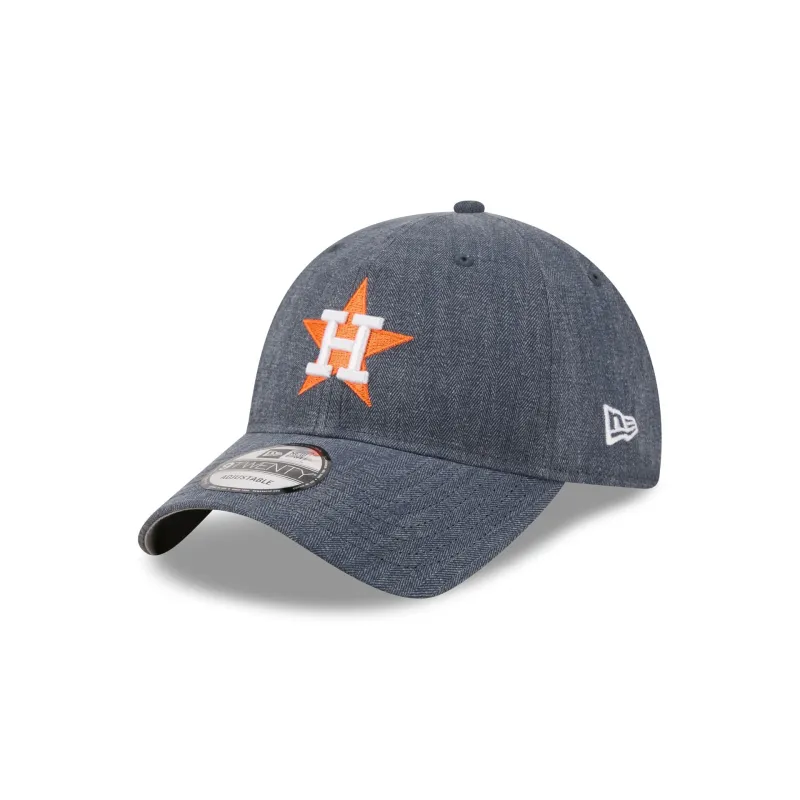 Houston Astros Herringbone Team Colors 9TWENTY Adjustable Hat made by New Era