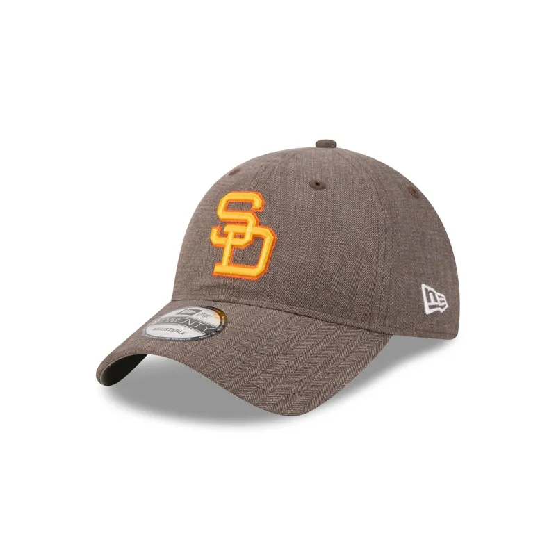San Diego Padres Herringbone Team Colors 9TWENTY Adjustable Hat made by New Era