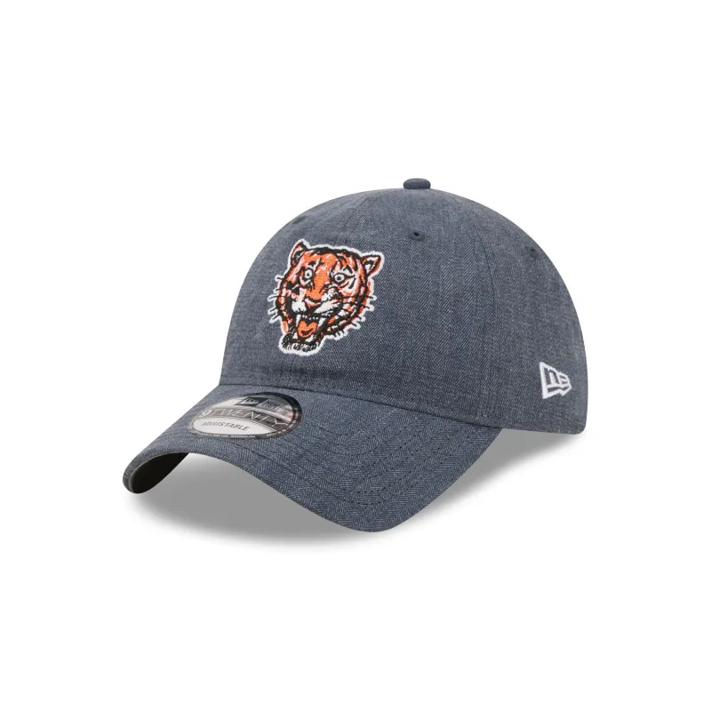 Detroit Tigers Herringbone Team Colors 9TWENTY Adjustable Hat made by New Era