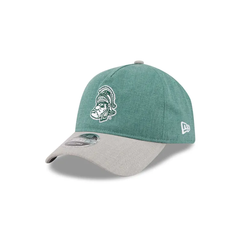 Michigan State Spartans Herringbone Team Colors 9FORTY A-Frame Adjustable Hat made by New Era