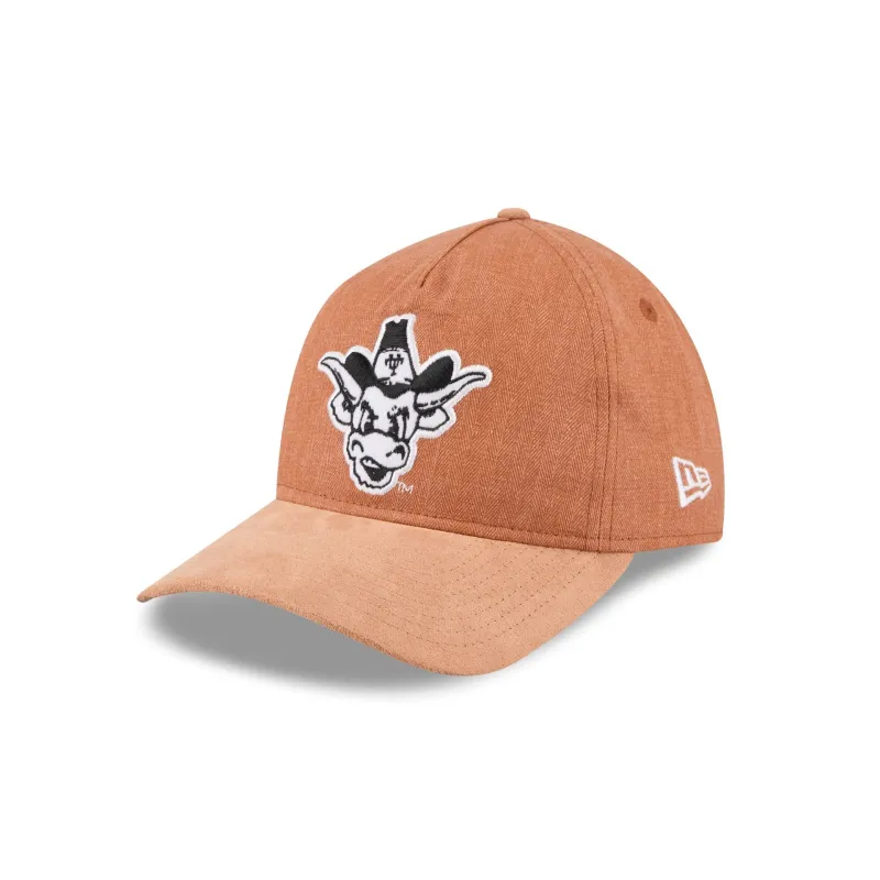Texas Longhorns Herringbone Team Colors 9TWENTY A-Frame Adjustable Hat made by New Era