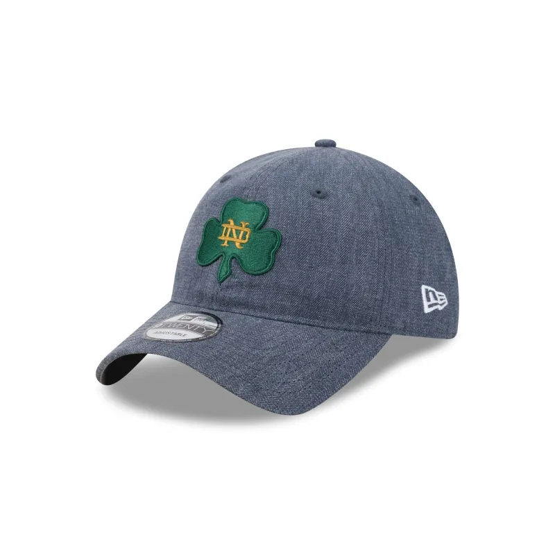 Notre Dame Fighting Irish Herringbone Team Colors 9TWENTY Adjustable Hat made by New Era