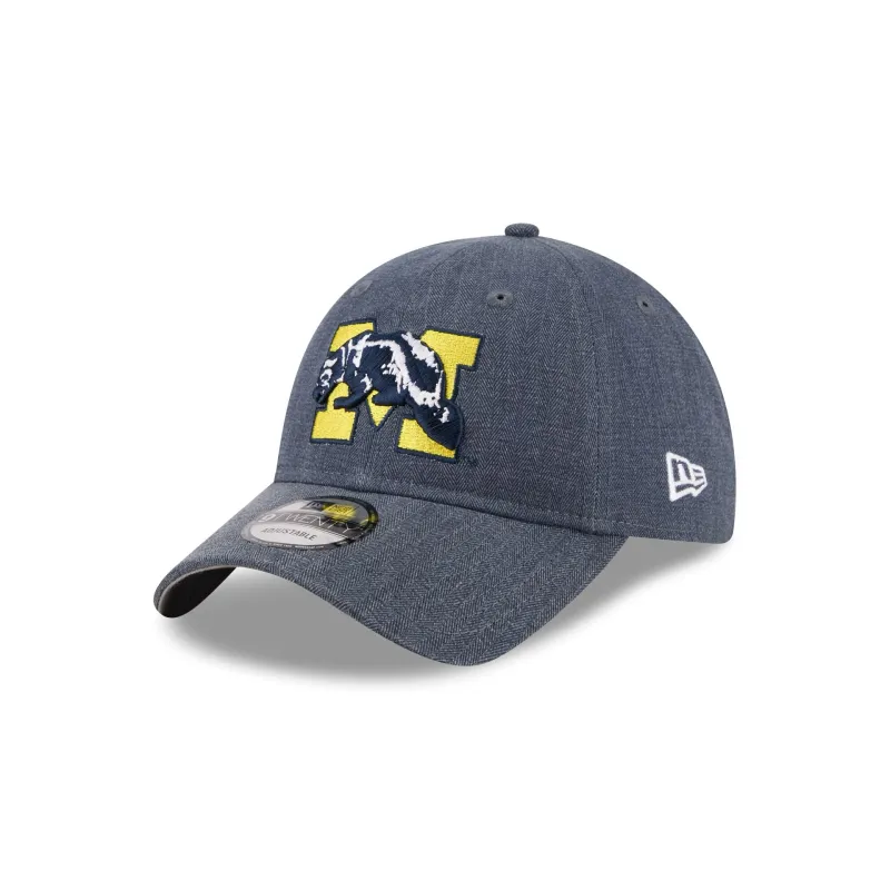 Michigan Wolverines Herringbone Team Colors 9TWENTY Adjustable Hat made by New Era